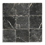 Nero Marquina Marble 6x6 Tumbled Tile - TILE & MOSAIC DEPOT