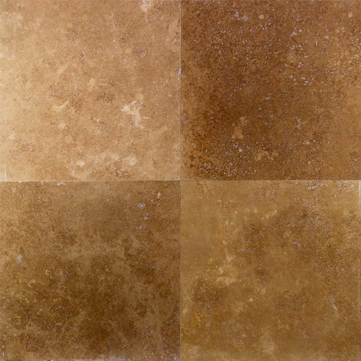 Noce Travertine 6x6 Filled Honed Straight Edge Tile - TILE & MOSAIC DEPOT