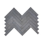 Nova Blue Limestone 1X6 Herringbone Honed Mosaic Tile - TILE & MOSAIC DEPOT