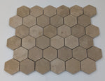 Nova Gold Limestone 2x2 Hexagon Honed Mosaic Tile (Clearance) - TILE & MOSAIC DEPOT