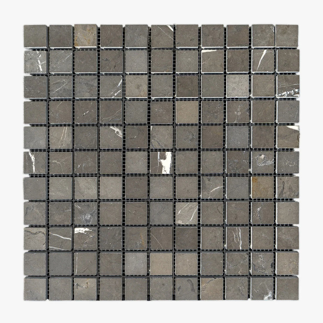 Pietra Gray Marble 1x1 Polished Mosaic