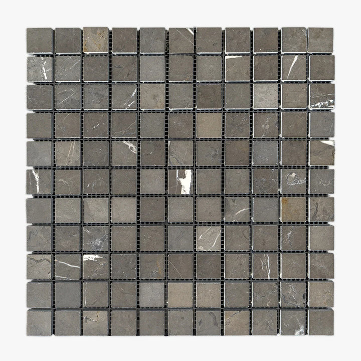 Pietra Gray Marble 1x1 Polished Mosaic