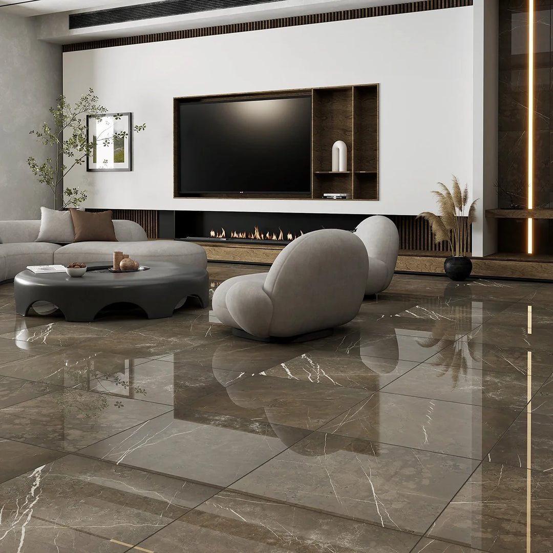 Pietra Gray Marble 24x24 Polished Tile