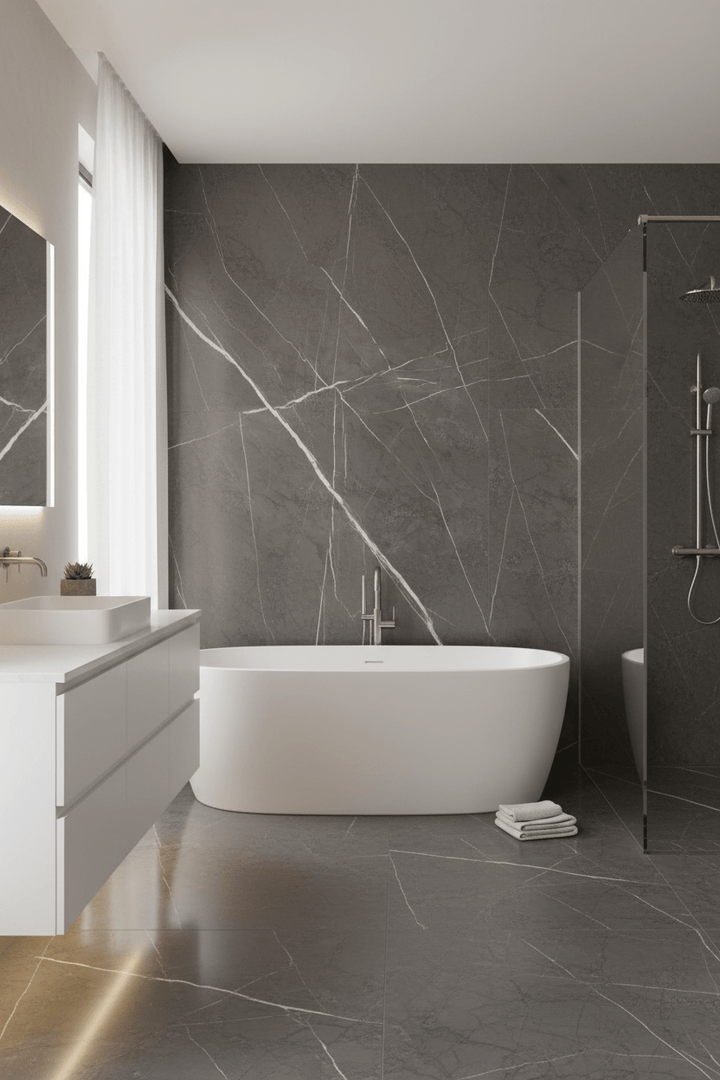 Pietra Gray Marble 12x12 Honed Tile