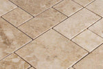 Cappuccino Marble Mini Pattern Interlock Polished Mosaic Tile
