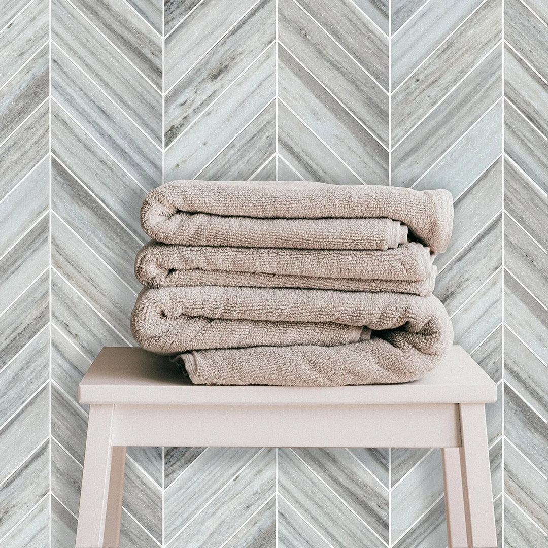 Palissandro (Skyline) Marble 2x8 Chevron Polished Mosaic