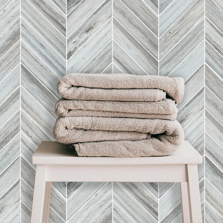 Palissandro (Skyline) Marble 2x8 Chevron Polished Mosaic