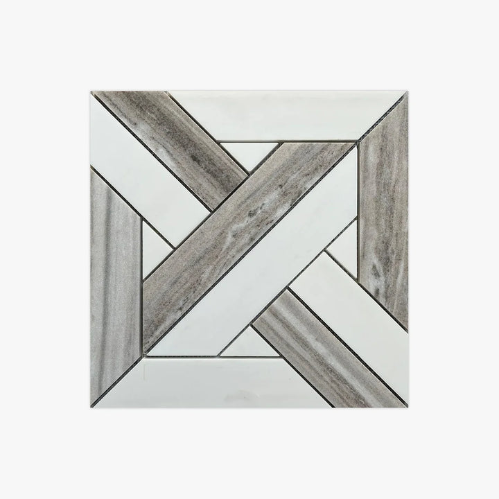 Palissandro (Skyline) Marble Parquet Pattern Honed Mosaic