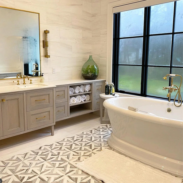 Palissandro (Skyline) Marble Parquet Pattern Honed Mosaic