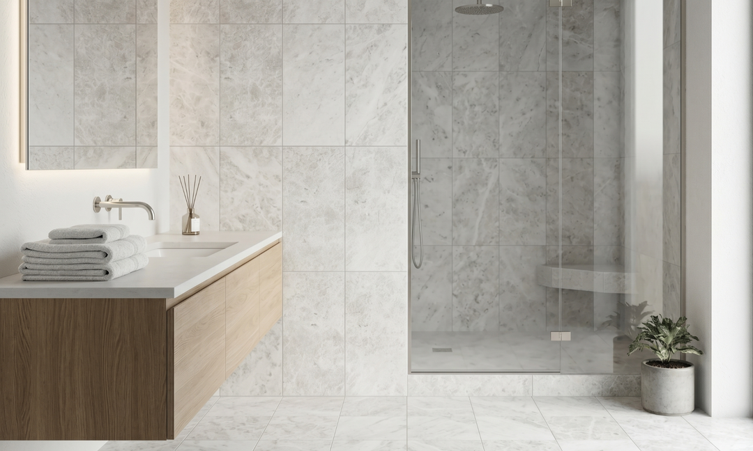 Tundra Gray Marble 12x12 Honed Tile