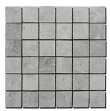 Tundra Gray Marble 2x2 Tumbled Mosaic Tile - TILE & MOSAIC DEPOT