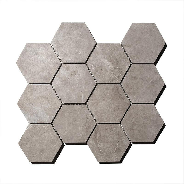 Unicom Evostone Mist Hexagon Ceramic Mosaic Tile - TILE & MOSAIC DEPOT