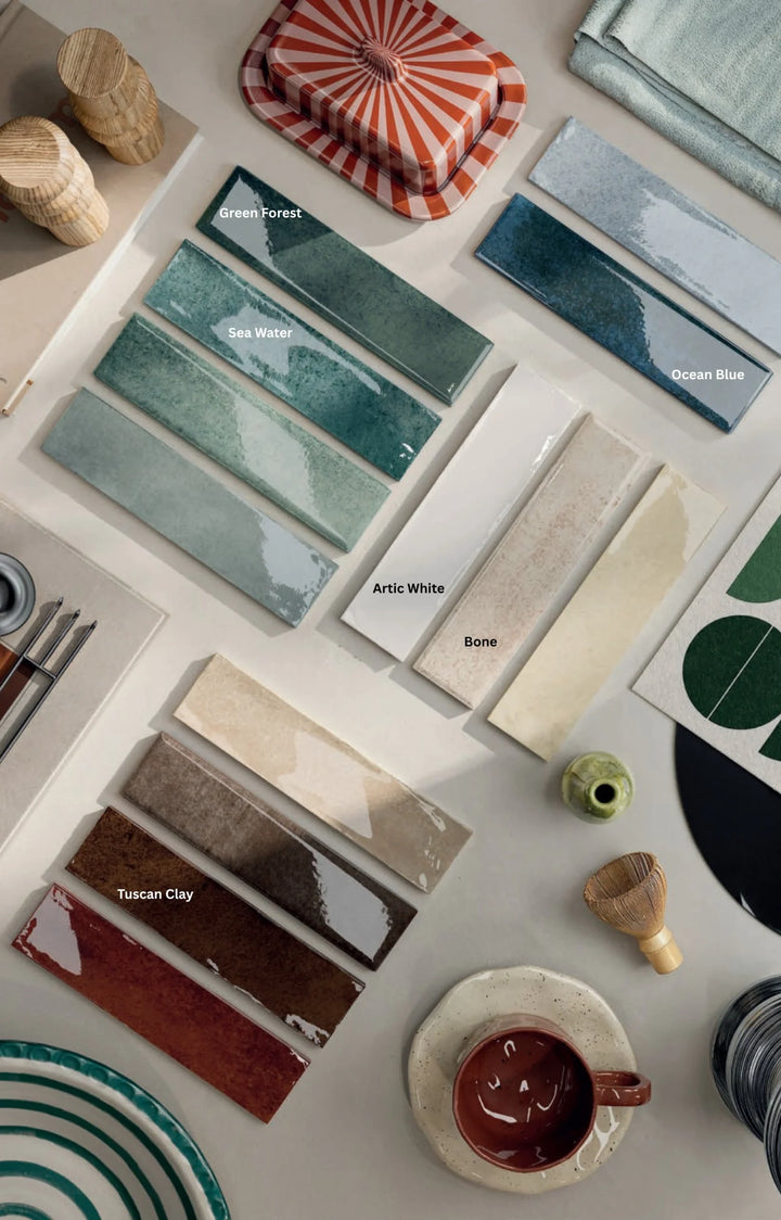 Vibe 2x8 Sea Water Glossy Wall Tile