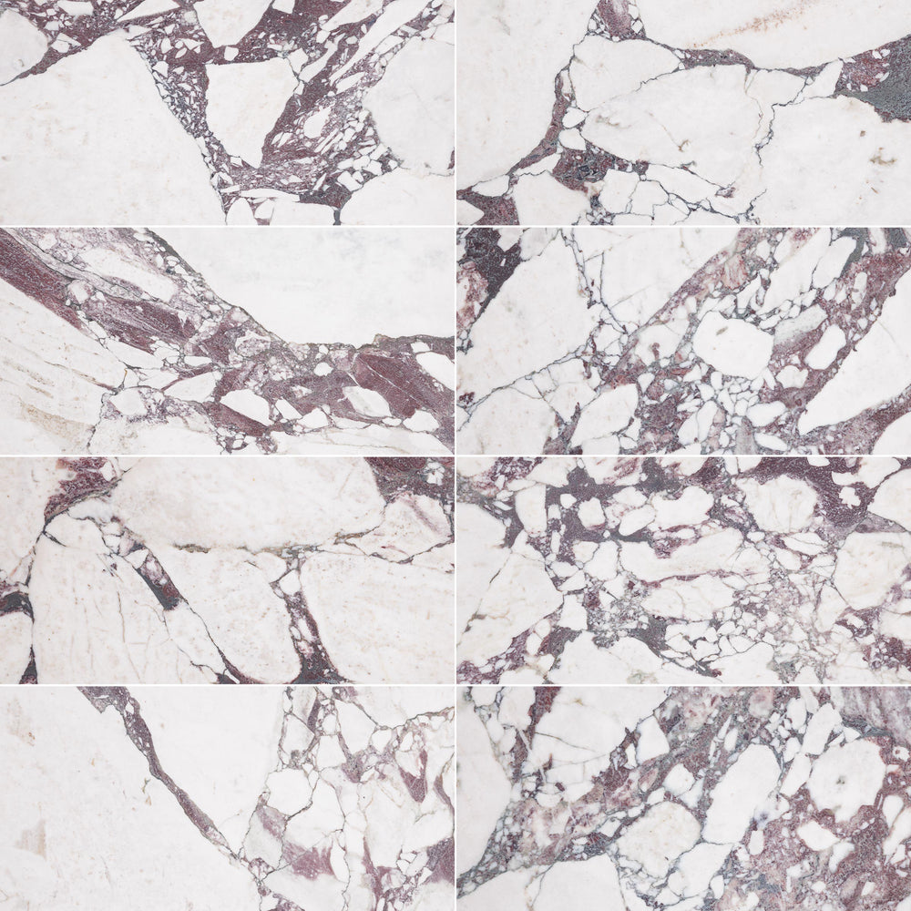 Calacatta Viola Marble 18x36 Honed Tile - TILE & MOSAIC DEPOT