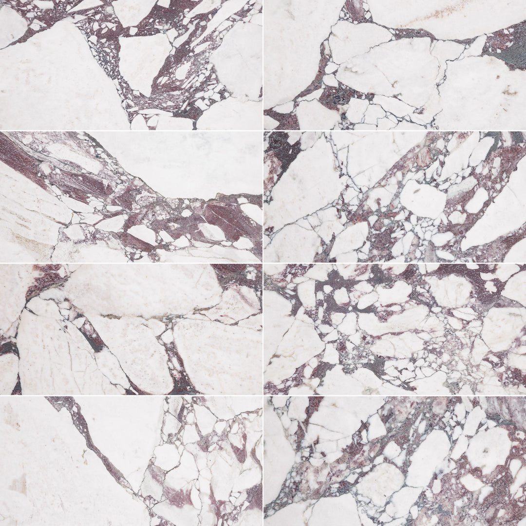 Calacatta Viola Marble 18x36 Honed Tile - TILE & MOSAIC DEPOT