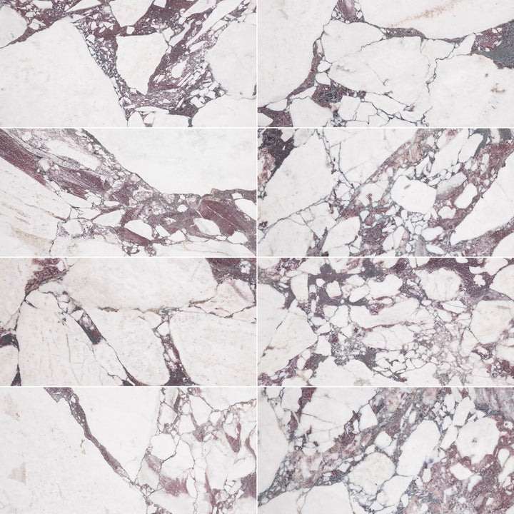 Calacatta Viola Marble 18x36 Honed Tile - TILE & MOSAIC DEPOT