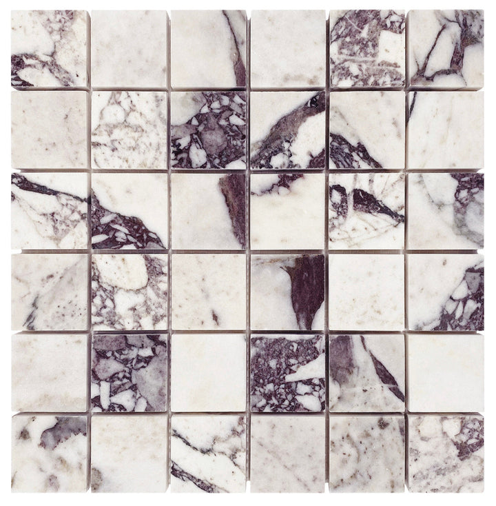 Calacatta Viola Marble 2x2 Honed Mosaic Tile - TILE & MOSAIC DEPOT