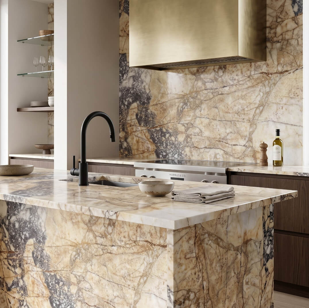 Calacatta Viola Marble 12x24 Brushed Tile