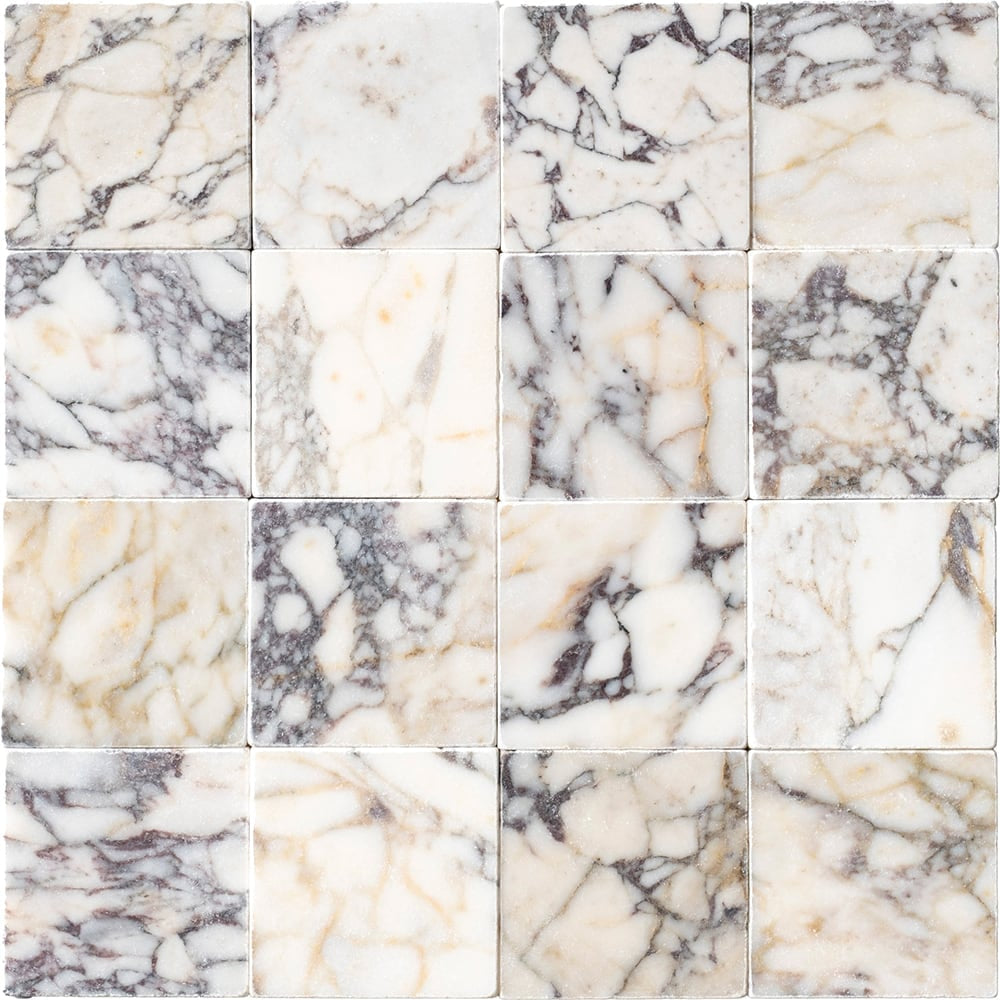 Calacatta Viola Marble 12X12 Tumbled Tile
