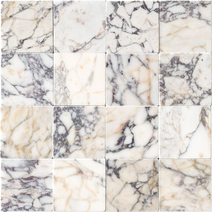 Calacatta Viola Marble 12X12 Tumbled Tile