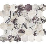 calacatta viola hexagon 2" honed mosaic