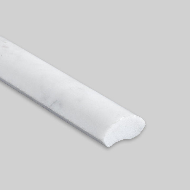white carrara quarter round marble