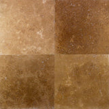 Noce Travertine 18x18 Filled Honed Straight Edge Tile - TILE AND MOSAIC DEPOT