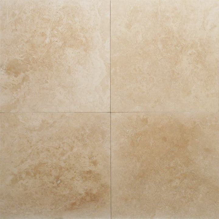 Ivory Travertine 24x24 Filled and Honed Tile - TILE & MOSAIC DEPOT