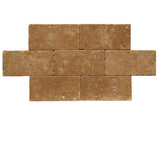 Noce Travertine 3x6 Tumbled Tile - TILE & MOSAIC DEPOT