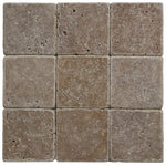 Noce Travertine 4x4 Tumbled Tile - TILE AND MOSAIC DEPOT