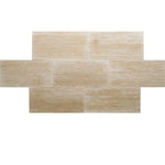 Ivory Travertine Vein Cut 12x24 Honed Tile - TILE & MOSAIC DEPOT