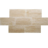 Ivory Travertine Vein Cut 12x24 Honed Tile - TILE & MOSAIC DEPOT