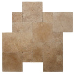 Walnut Travertine Tumbled Versailles Pattern Tile - TILE AND MOSAIC DEPOT