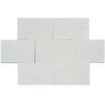 White Pearl Limestone 3cm 16x24 Paver Tumbled - TILE AND MOSAIC DEPOT