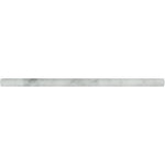 White Carrara Marble 1/2x12 Polished Pencil Liner - TILE & MOSAIC DEPOT