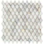 Calacatta Gold Marble Honed 1x2 Diamond Mosaic Tile - TILE & MOSAIC DEPOT