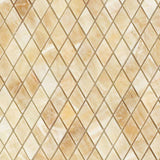 Honey Onyx Polished 1x2 Diamond Mosaic Tile - TILE & MOSAIC DEPOT