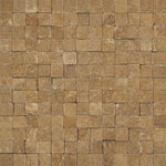 1 x 1 Split-faced Noce Travertine Mosaic Tile.