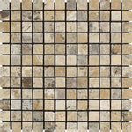 1 x 1 Tumbled Philadelphia Travertine Mosaic Tile.