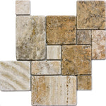 Scabos Opus Mini Pattern Tumbled Mosaic Tile - TILE AND MOSAIC DEPOT