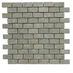 Seagrass Limestone 1x2 Tumbled Mosaic Tile - TILE AND MOSAIC DEPOT