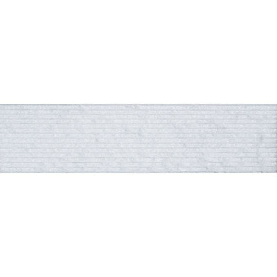 Secil White Marble 6x24 Combed Brushed Ledger Panel - TILE AND MOSAIC DEPOT