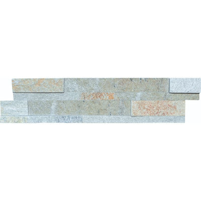 Oyster Quartzite 6x24 Split Face Stacked Stone Ledger Panel - TILE AND MOSAIC DEPOT