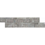Mona Gray Marble 3D 6x24 Stacked Stone Ledger Panel - TILE AND MOSAIC DEPOT