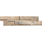 Scabos Travertine 6x24 3D Honed Stacked Stone Ledger Panel - TILE AND MOSAIC DEPOT