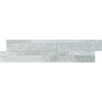 White Green Quartzite 6x24 Split Face Stacked Stone Ledger Panel - TILE AND MOSAIC DEPOT