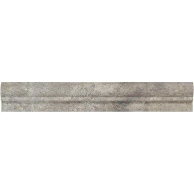 Silver Travertine 2x12 1 Step Chairrail - TILE & MOSAIC DEPOT