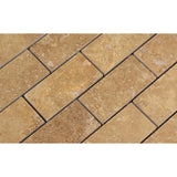 2 x 4 Honed Noce Travertine Brick Mosaic Tile - TILE & MOSAIC DEPOT