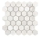 2x2 Bianco Congelato Dolomite Hexagon Mosaic - tilestate