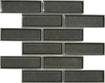 Black Slate 2x6 Beveled Brick Porcelain Mosaic Tile - TILE & MOSAIC DEPOT